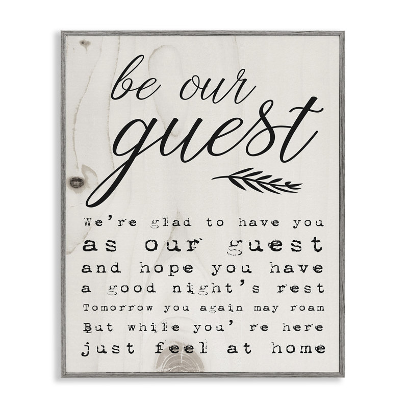 «Be Our Invité Poem Cursive», impression, H 14 po x l 11 po, Estampe numérique Farmhouse
