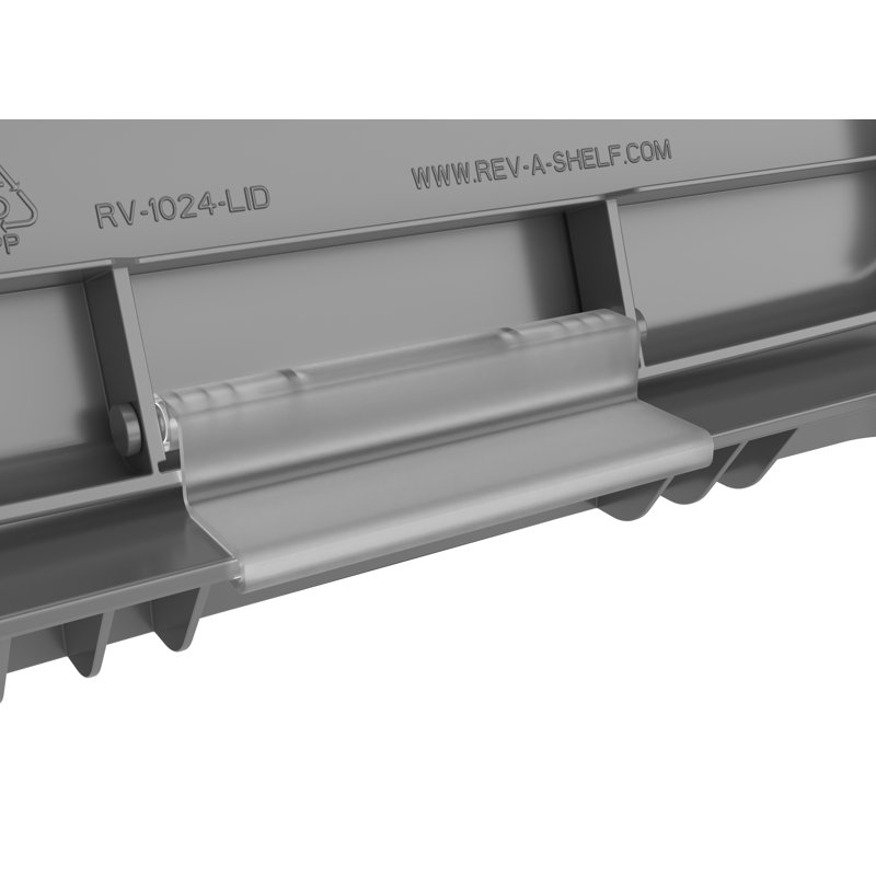 Couvercle bidirectionnel en polymère métallique argenté pour Rev-A-Shelf® 27 pte Contenants à déchets, Argent argent