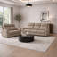 5 Seater Reclining Leather Sofa-2021351644
