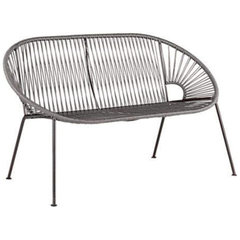 Banc de jardin en fer Fiedler, Gris