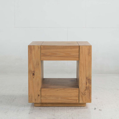 Oak Finish End Table