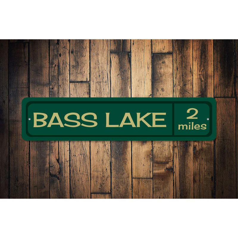 Plaque en aluminium Lake, H 6 po x l 24 po x P 0,06 po