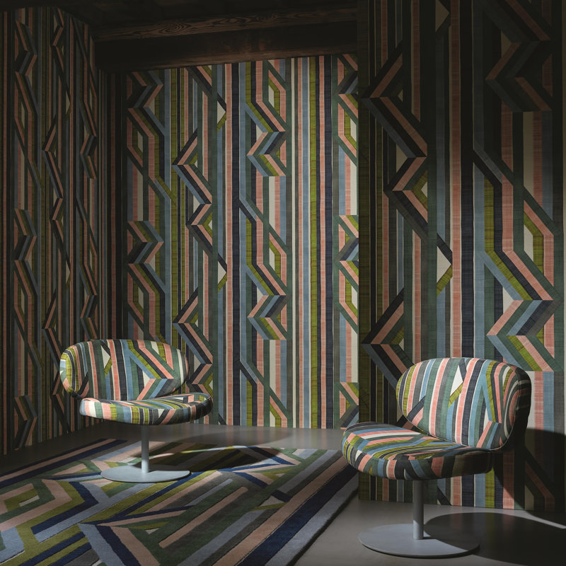 Reflets Sur Le Rhone Vert Riziere Rug, Rectangle 8'2" x 11'5"