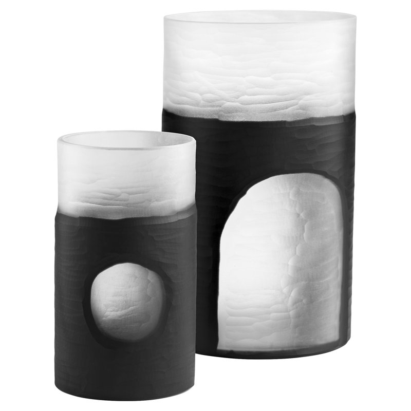 Ominous Frost Glass Table Vase