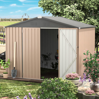 8 ft. W x 6 ft. D Metal Storage Shed