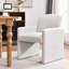 Chaise de salle à manger moderne avec accoudoirs carrés de 23,6 po de large avec dossier entièrement rembourré
