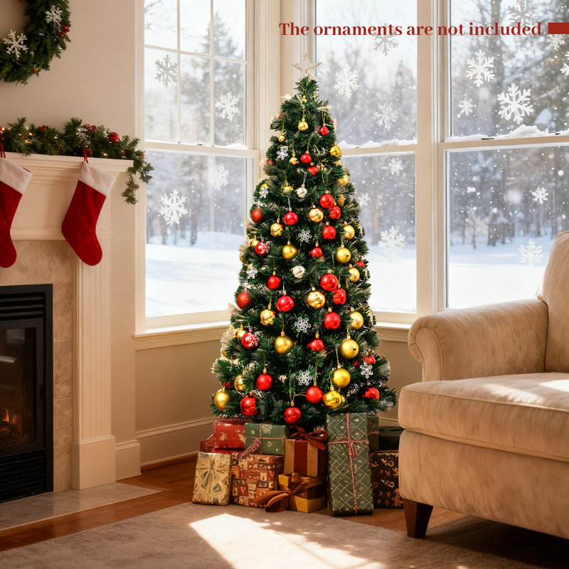 Lighted Artificial Christmas Tree, 4.9' H