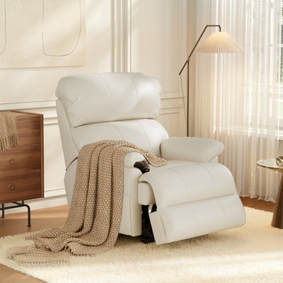 39.4" Wide Modern Leather Power Recliner with Adjustable Reclining Function by COLAMY