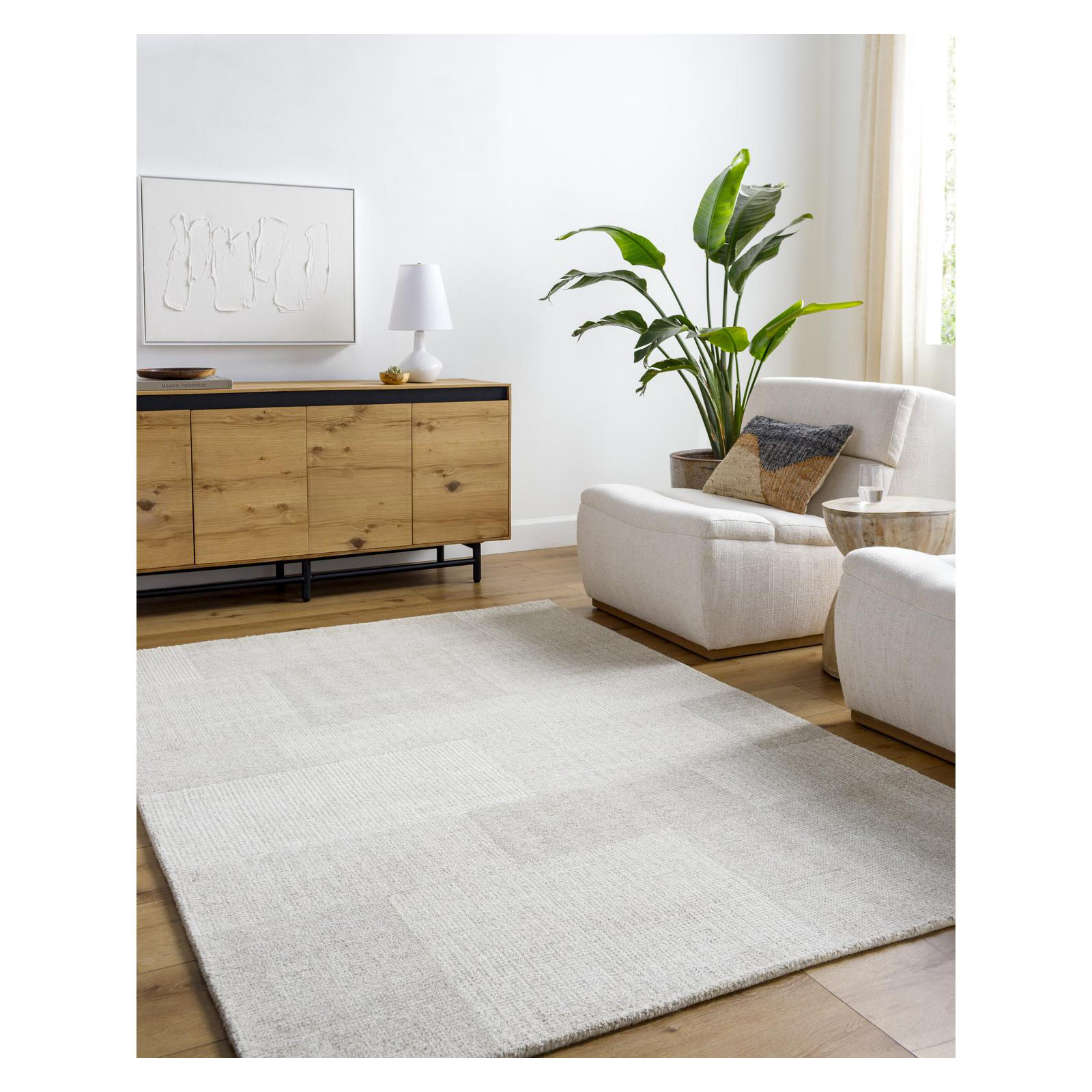 Cheena Handmade Area Rug, Rectangle 5' x 7'6"