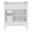 Meuble-lavabo de 30 po avec lavabo supérieur, meuble-lavabo moderne avec 2 tiroirs et tiroir escamotable, meuble-lavabo simple