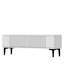 Meuble télé moderne blanc de 47,2 po x 15,8 po x 15,7 po | 100% panneau de particules enduit de mélamine, épaisseur: 0,7 pouce | Fixation murale, conception élégante, parfaite pour le salon et les espaces de divertissement, durable et élégante-1785954673