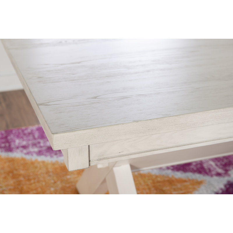 Ensemble de salle à manger 7 pièces Asiel, Blanc fumée