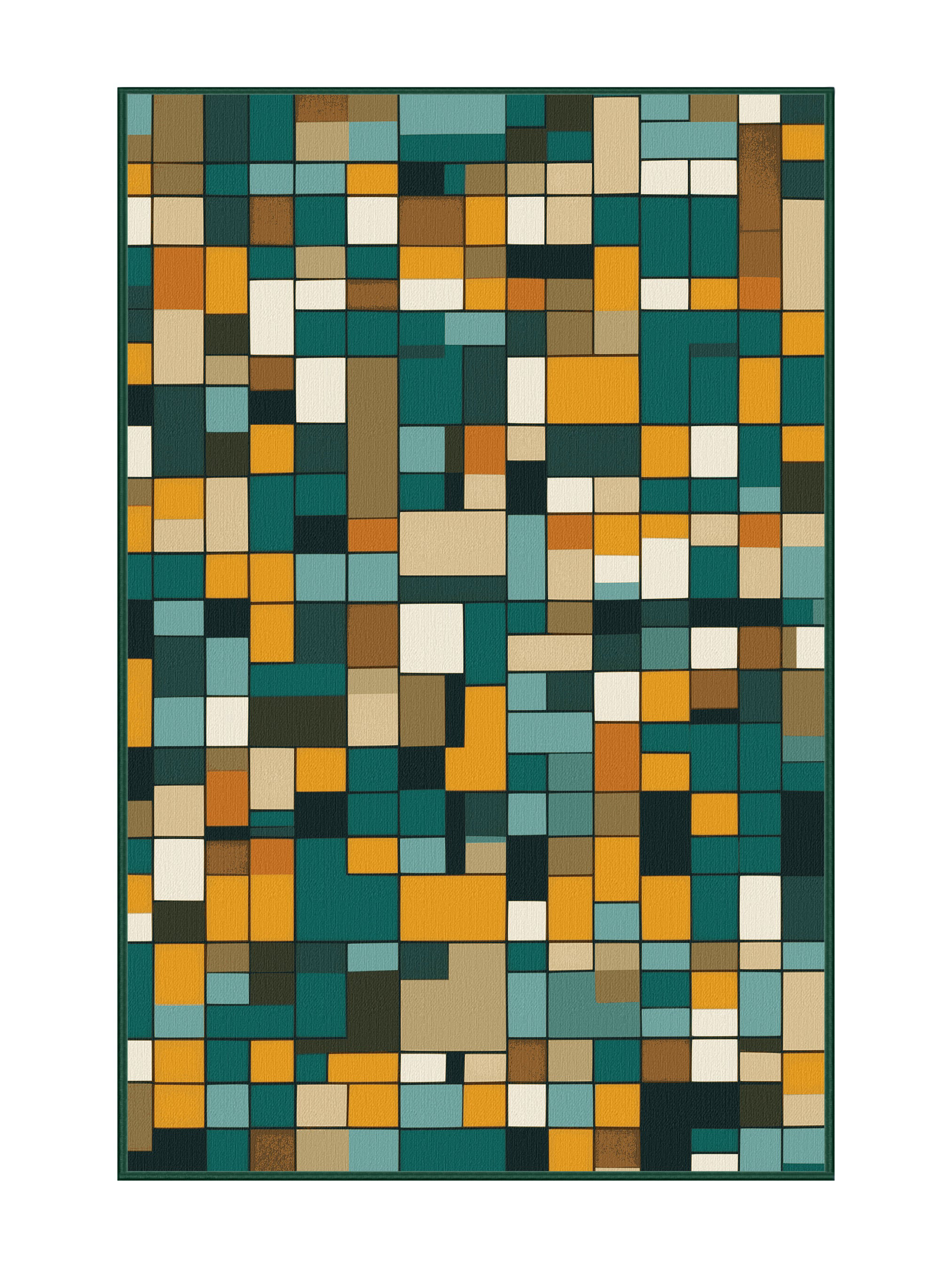 Ebern Designs Soil Squares Rug | Wayfair
