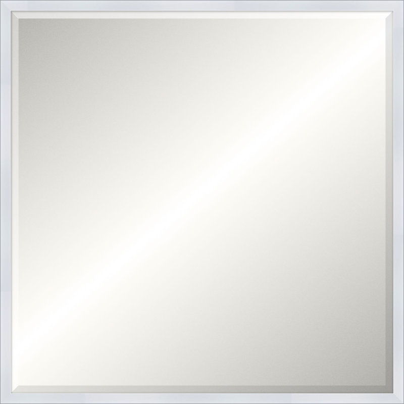 Miroir Davenport, Argent brillant, Carrée, 37,75 po x 37,75 po