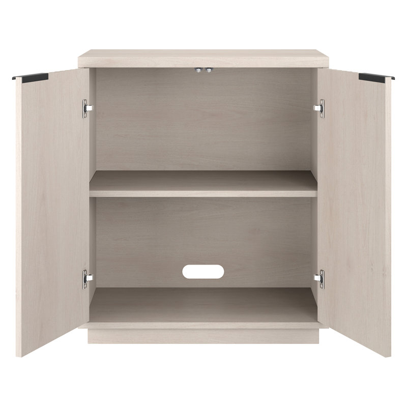 Alasha 28" Wide Rectangular Fluted Accent Cabinet, Ivory