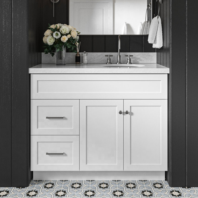 Ensemble de meuble-lavabo simple 43 po Abell, Blanc
