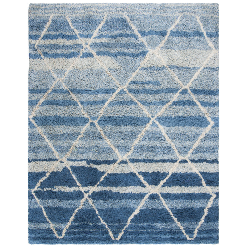 Probst Hand Tufted Wool Geometric Rug, Rectangle 5' x 8'