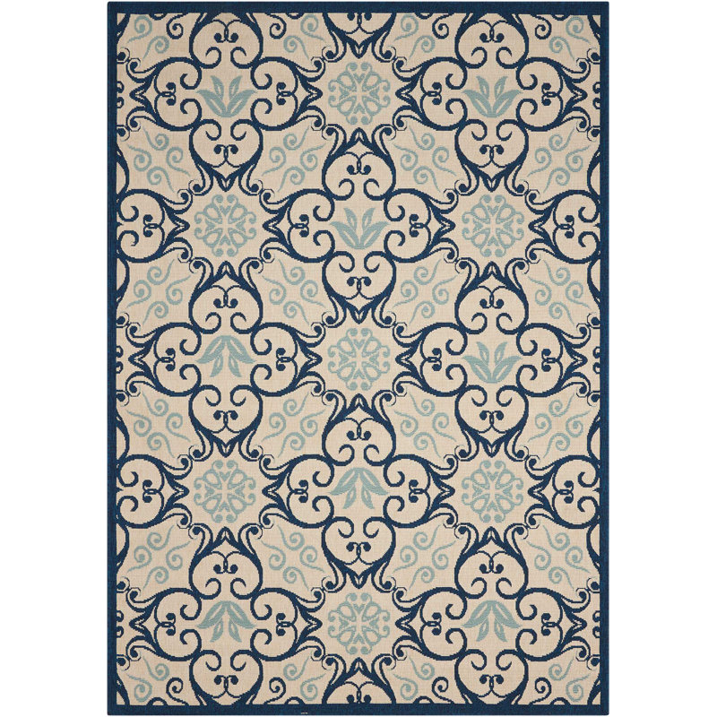 Gesa Geometric Indoor / Outdoor Rug, Rectangle 2'6" x 4'