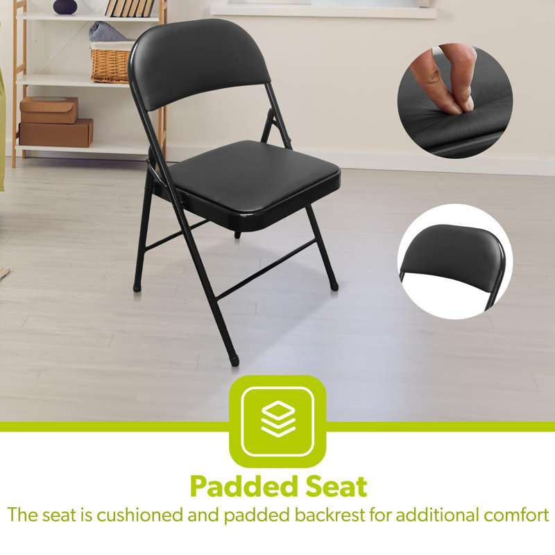 ROYALFORD Heavy Duty Pack Folding Padded Chair with 6ft Heavy Duty Folding Table - Portable & Compact Foldable Table - Outdoor & Indoor Home Office Dining