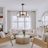 6 Light Dimmable Black Modern Chandelier