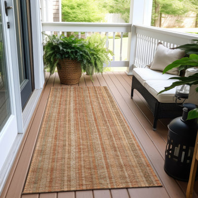 Tapis intérieur / extérieur orange Emberith