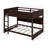 Queen Over Queen Bunk Bed With Storage Cabinets And USB Charging Ports-1461902274