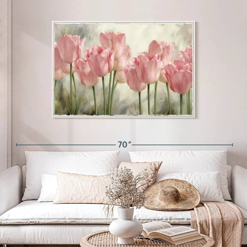 Nature Inspired II, 46 po x 31 po, Cadre flottant blanc