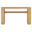 Console avec pieds cannelés, table d'appoint de couloir ovale rétro avec plateau en placage de frêne et finition vernie, tablette ouverte-128993966