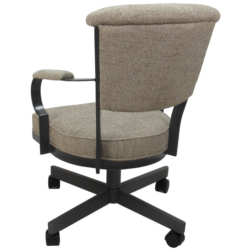 Miami Metal Dining Caster Chair - Driftwood, Gray