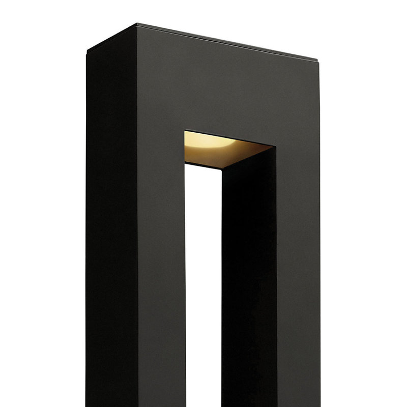 Atlantis 2 Light Outdoor Sconce, 25" H x 9" W, Satin Black, LED