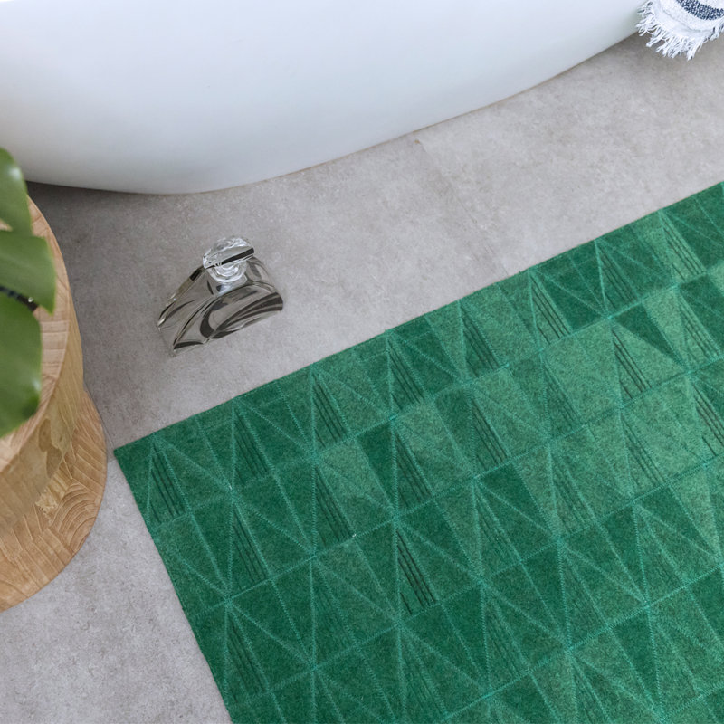 Fragment Geometric Area Rug in Green, Round 9'10"