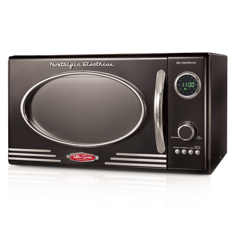 Nostalgia 25 L 900W Countertop Microwave, Black