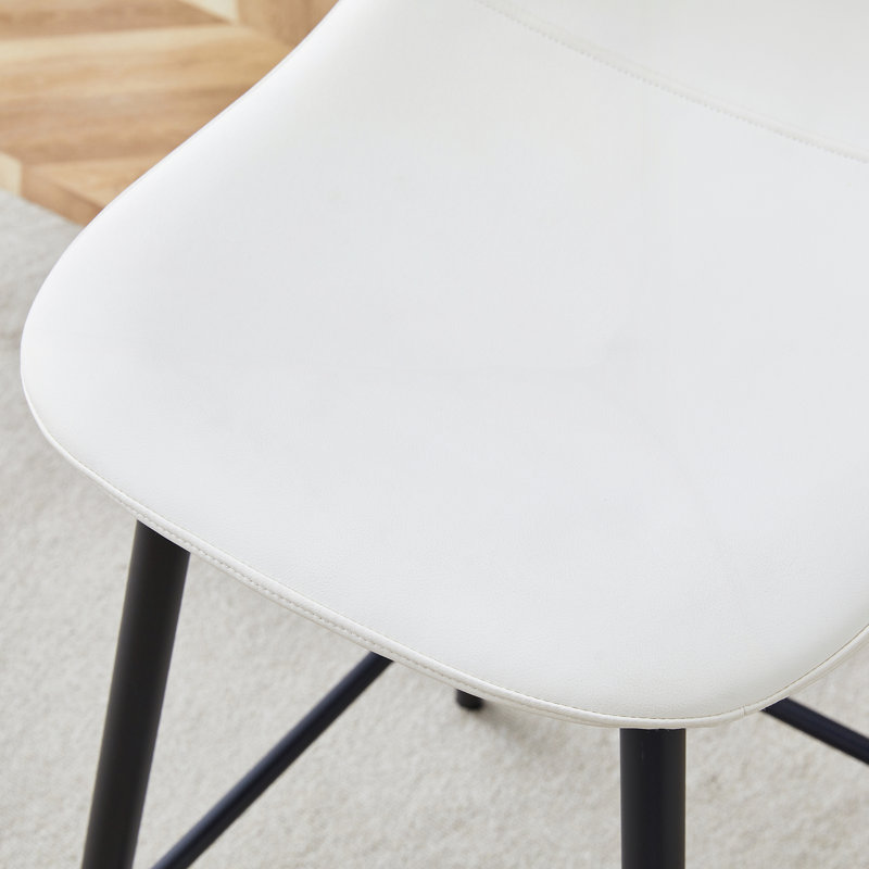 Stylish PU Bar Chair Set - Thoughtful Design For Versatile Use, White