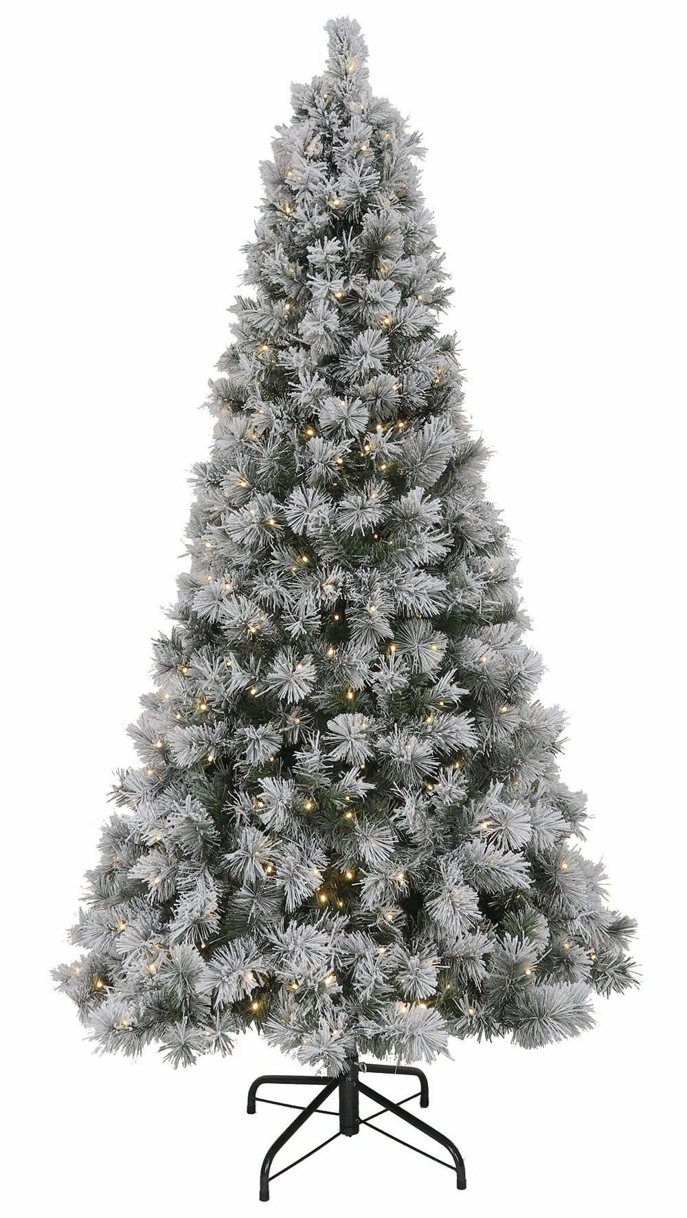 Green Pine Frosted Christmas Tree with 500 Lights 7'6