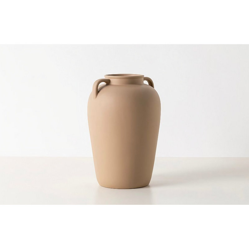 Cristela Ceramic Table Vase, 27cm H x 18cm W x 18cm D, Cream