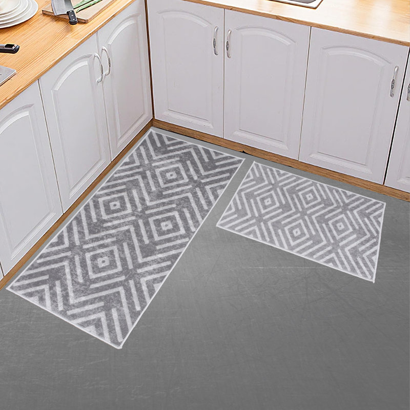 Tapis de cuisine antidérapant Jago, Gris Tolleranza