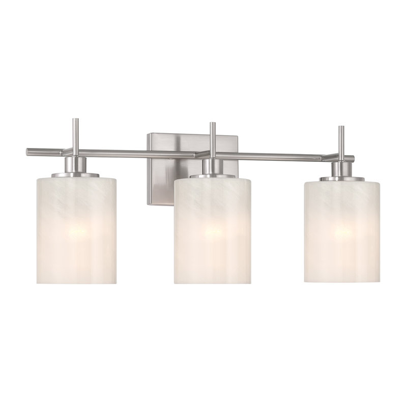 Ember 3-Light Bathroom Vanity Light in Brushed Nickel, Brushed Nickel