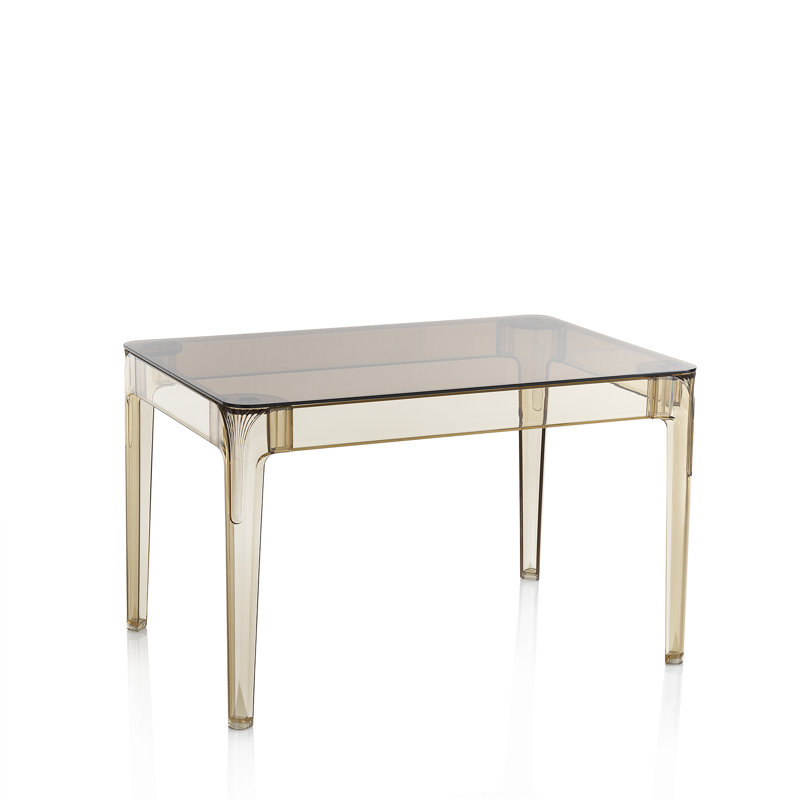 Mus Glass Top Dining Table, Yellow