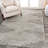 Elm Diamond Stripe Geometric Shag Gray/Ivory Rug-877582133