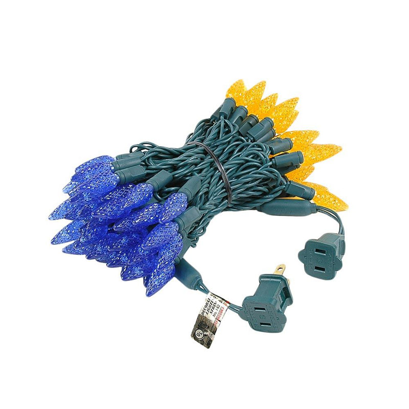 6'' LED String Lights, Blue/Orange