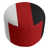 Blanc / rouge / noir sélectionné