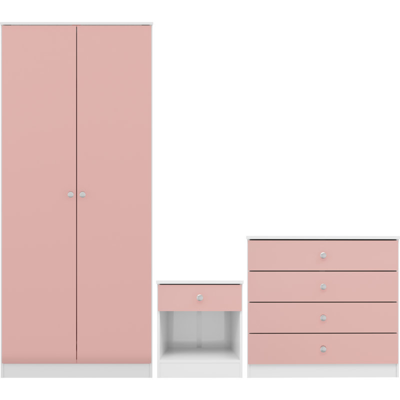 Denver Piece Bedroom Set, Pink