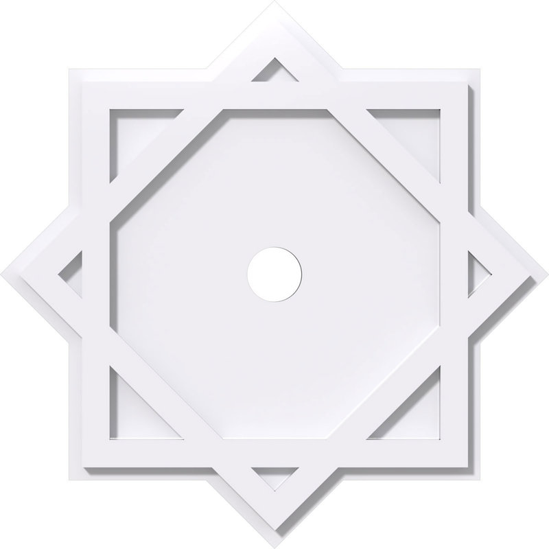Médaillon de plafond contemporain en PVC de qualité architecturale 10 po x P 1 po x P 5 1/2 po x P 1 po Axel