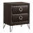 Dark Merlot 2-Drawer Nightstand With Hairpin Legs
