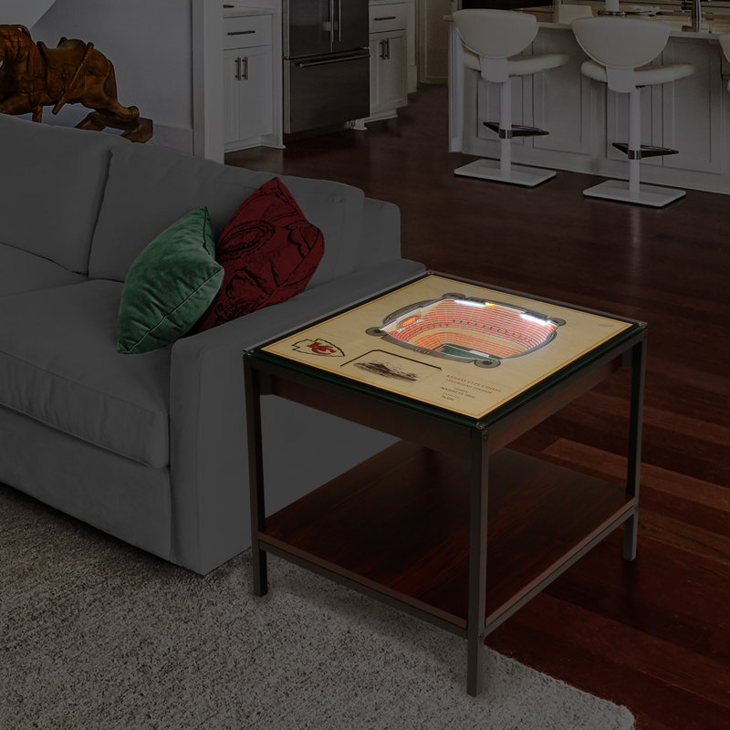 Husik NFL 25-Layer StadiumViews Lighted End Table, Kansas City Chiefs