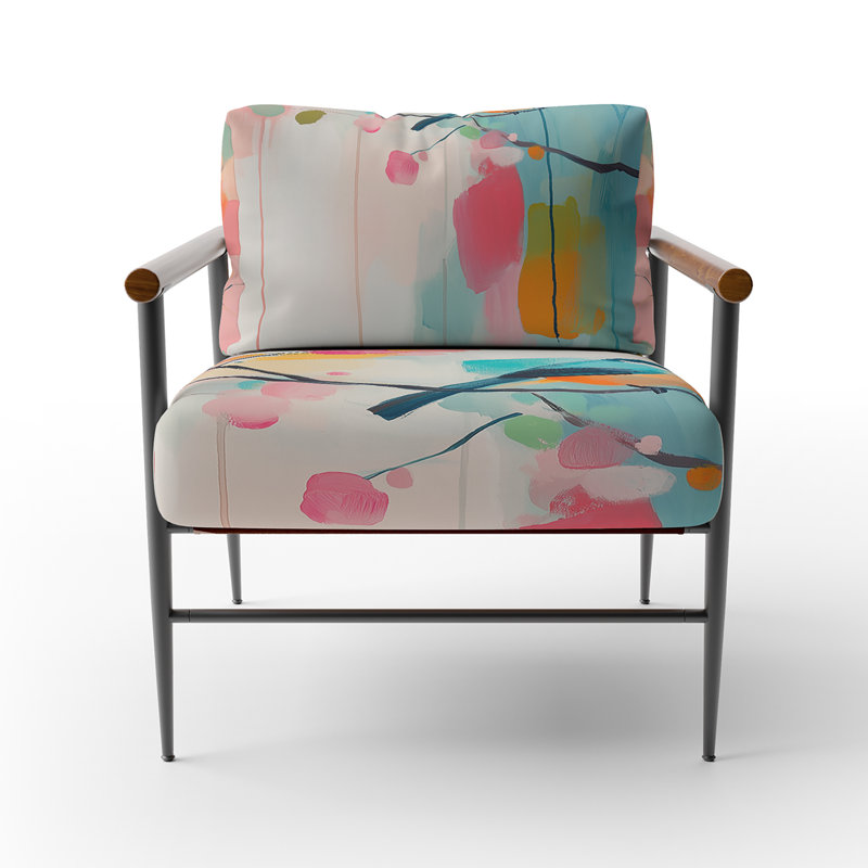 Chaise d'appoint Bird, Brown Round Arms
