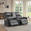 Causeuse inclinable manuelle avec console centrale et porte-gobelets pour le salon-105533099