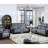 ALICIA RECLINER With Supportive Headrests And Two-Tone Dark Grey Fabric For Ultimate Comfort And Style