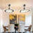 Hidden Blade Flush Mount Ceiling Fan With Light, 42" Led, Remote Control, Dimmable, Reversible, Indoor
