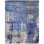 Hand Knotted Abstract Area Rug in Navy